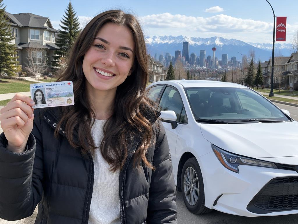 New driver holding an Alberta licence